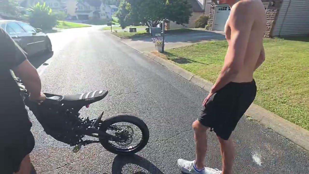 Shoovy wipes out on a bike