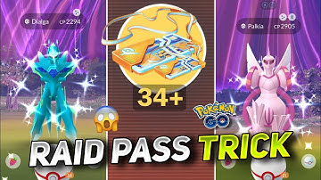 How to Get 34 Free Raid Pass in Pokemon Go 2025 | Dialga and Palkia Origin Raid Day Trick Pokemon Go