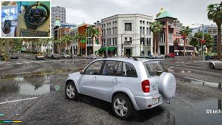 GTA 5 - Luxury UBER Taxi Job | Toyota RAV4 | Steering Wheel Gameplay screenshot 5