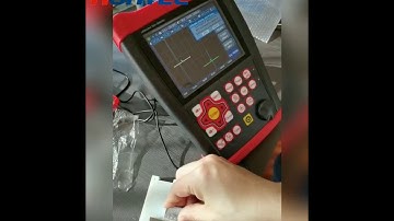 Ultrasonic flaw detector calibration with IIW V2 block easy calibration