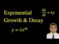 How to Solve Exponential Growth and Decay Differential Equations | AP Calculus