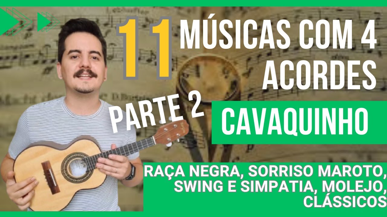 Como tocar 11 MÚSICAS na mesma SEQUÊNCIA (4 acordes) Pagode 90 e 2000 - PARTE 2 - Cavaco e Banjo