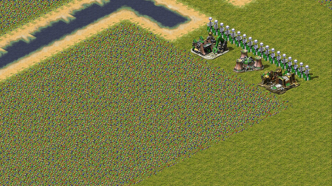 Red Alert 2 | Месть Юрия | 7 против 1 | Злой город, версия 2026 | Защита на Круге очень сильна