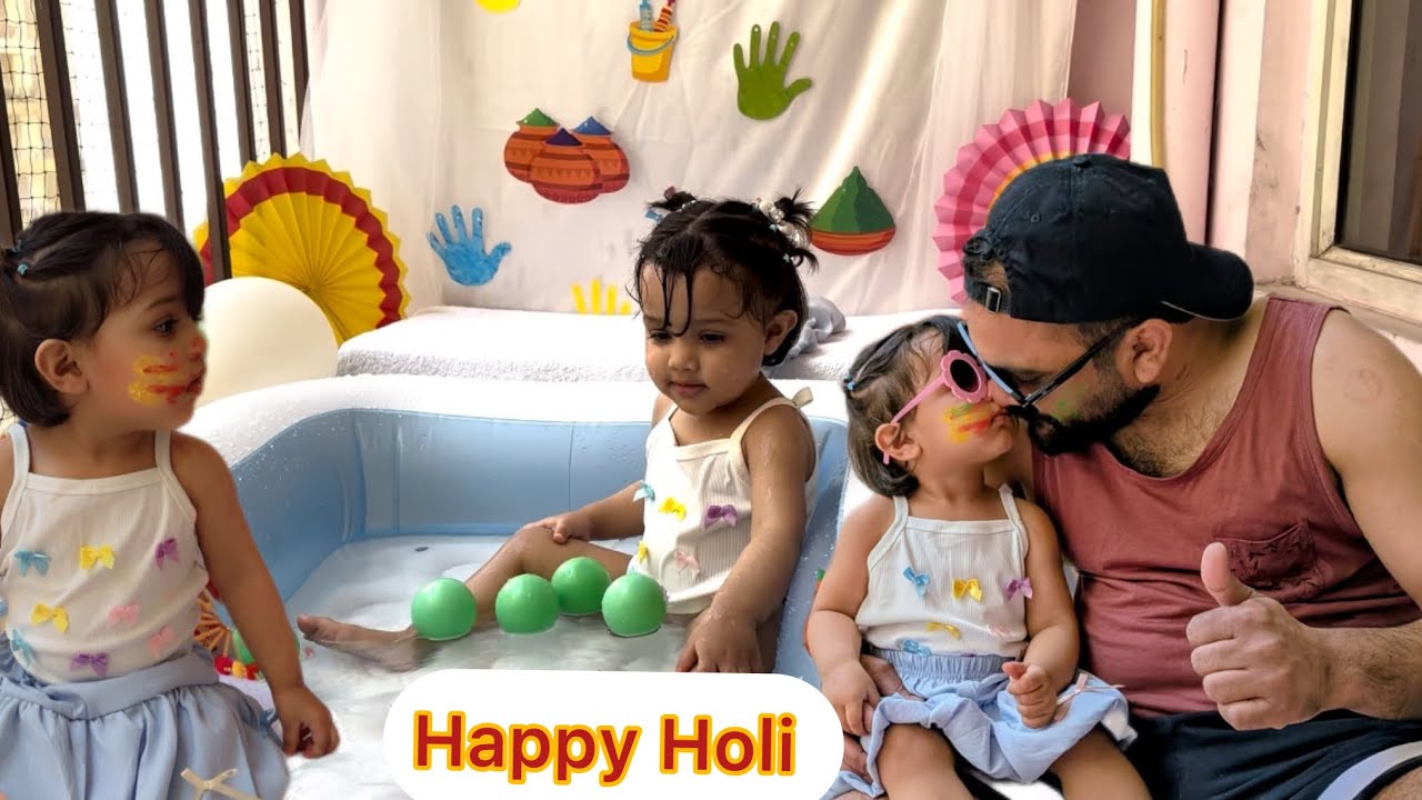 Happy Holi || Aairah ne kiya full enjoy || #holi #viral #trending #vlog 