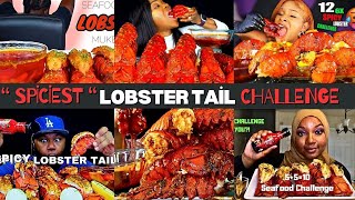 🤯 “PAINFULLY SPICY' 🌶️🔥 2X Spicy Lobster Tail ASMR MUKBANG CHALLENGE (NO WATER!) | SEAFOOD BOIL