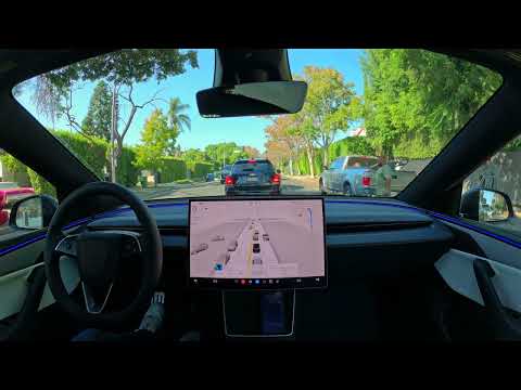 Tesla Self-Driving to the Stahl House