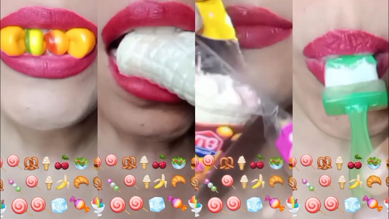 ASMR EMOJI FOOD EATING SOUNDS DELICIOUS MUKBANG 
