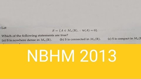 Topological problem which was asked in NBHM Ph.D exam .