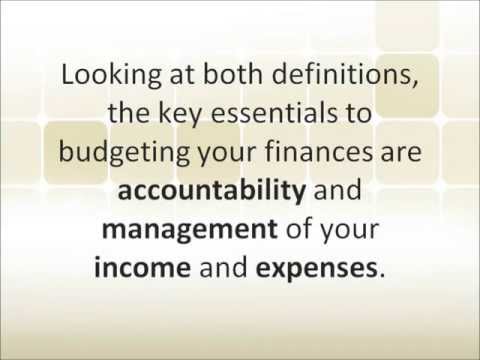 Easy Money Management Tools: Budget and Finance Tool 4 Success Video