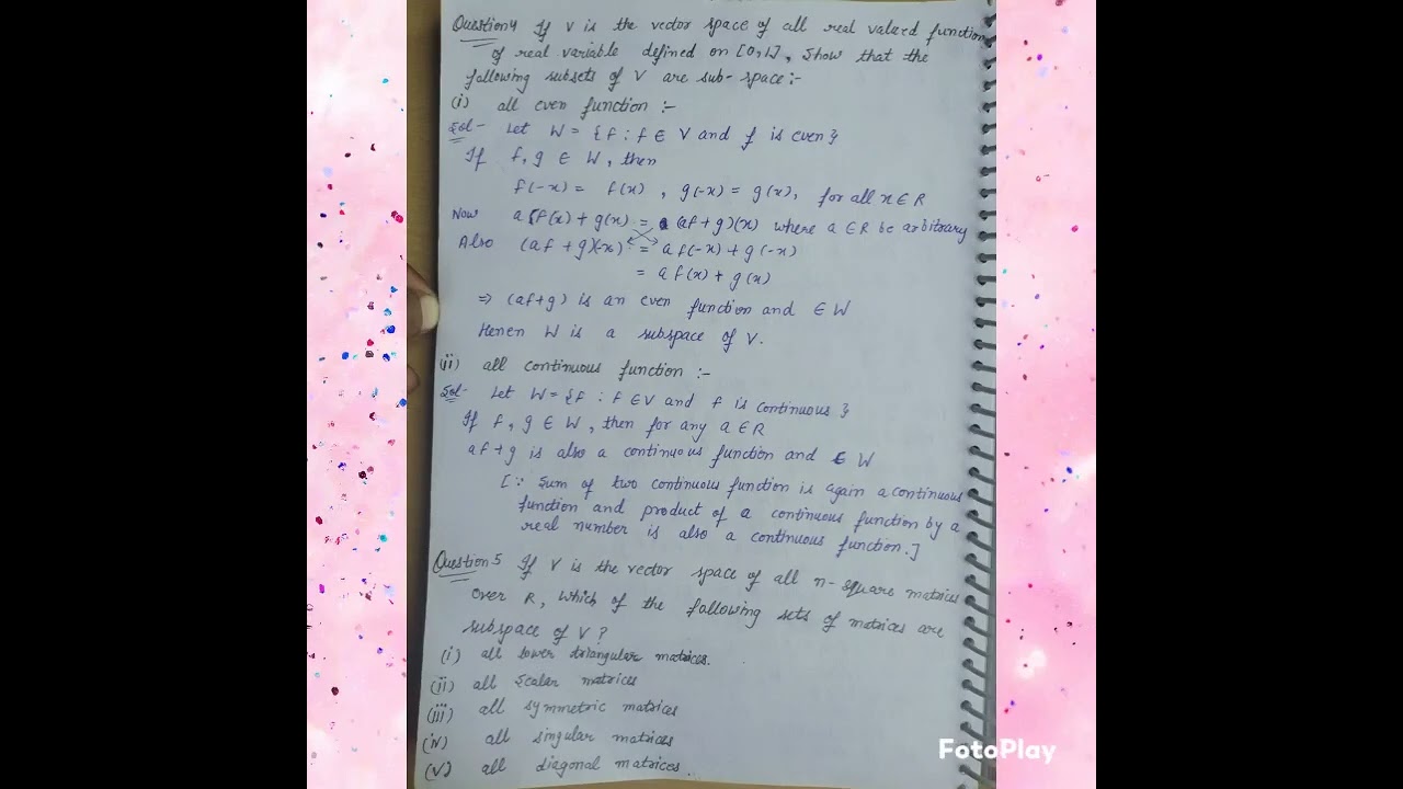 B.A/Bsc (6th sem) linear Algebra Ex-1.2 of Vector space and subspace (pdf link in comment box)