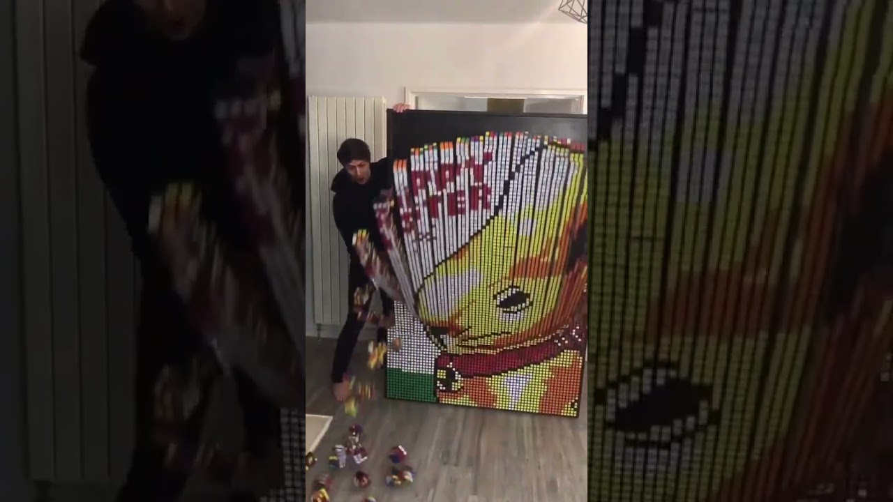 Lindt Easter Bunny Made from Rubik’s Cubes 