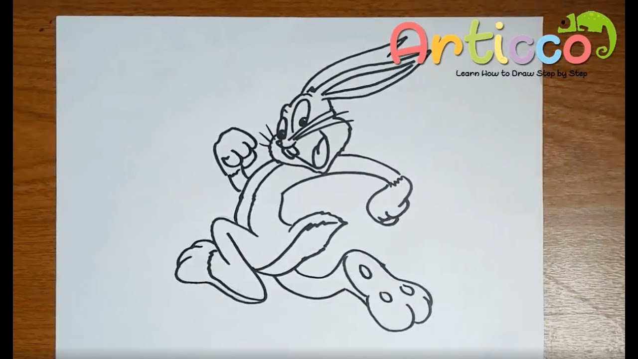 How to Draw a Bugs Bunny Step by Step for Kids - YouTube