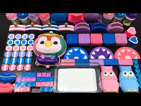 RELAXING WITH GALAXY SLIME ! Mixing MAKEUP, CLAY & Glitter into GLOSSY Slime !!!