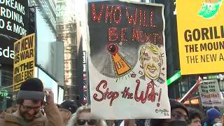 Times Square rally voices strong opposition of joint attack on Iran