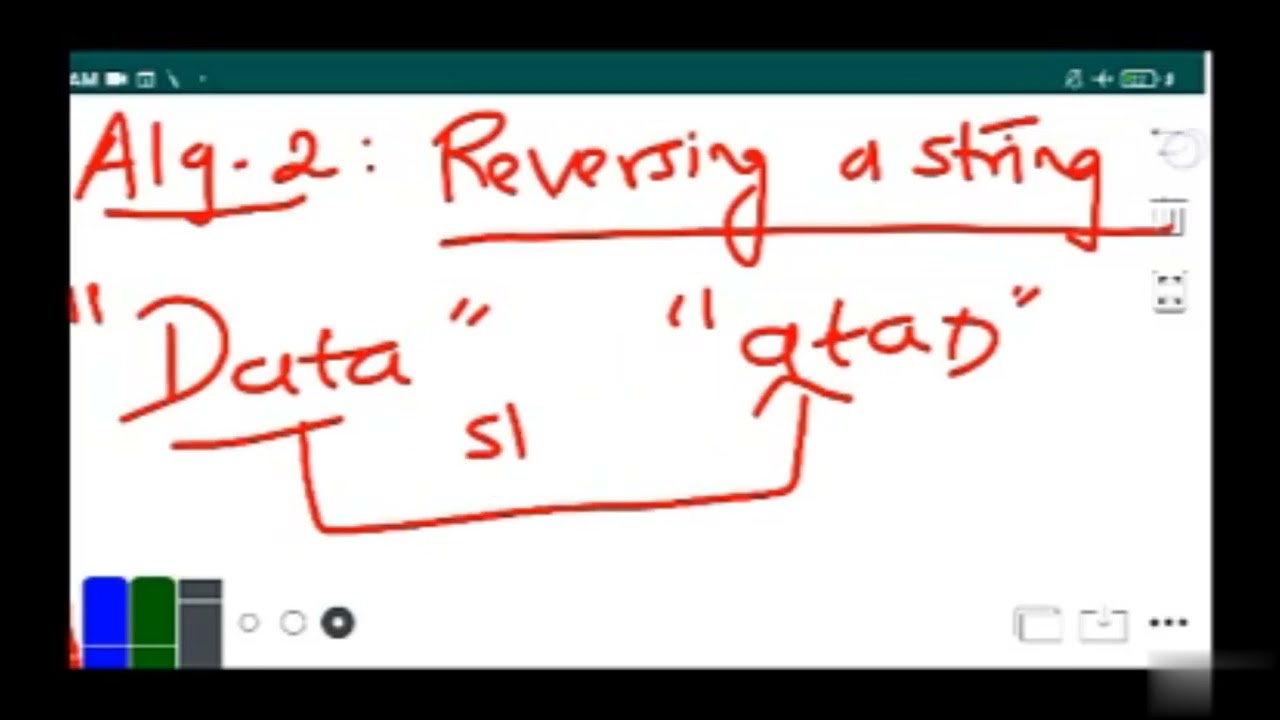 17  Reversing a string using stack   Algorithm