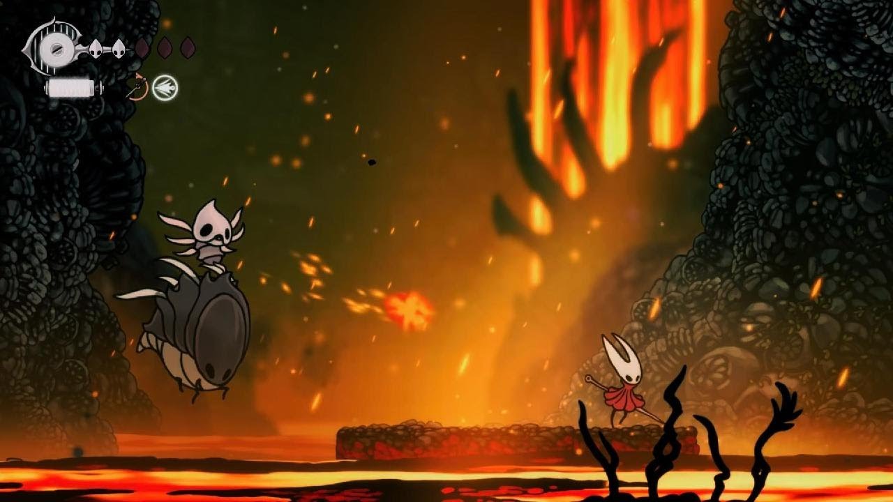 Hollow Knight: Silksong beating the savage beast fly