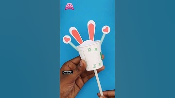 How to make paper puppet toy from paper cup. #shorts