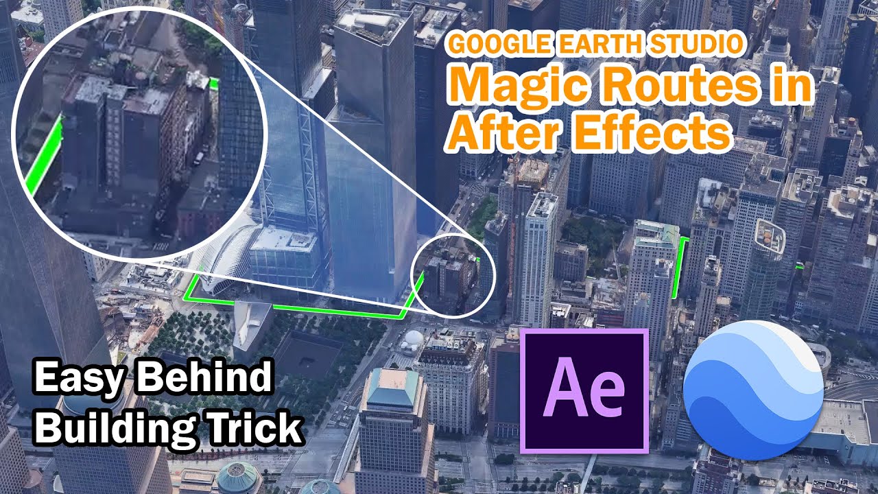 Magic Routes Paths with Google Earth Studio and After Effects - YouTube