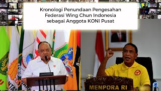 Kronologi Kasus Penundaan Pengesahan Federasi Wing Chun Indonesia sebagai Anggota KONI Pusat
