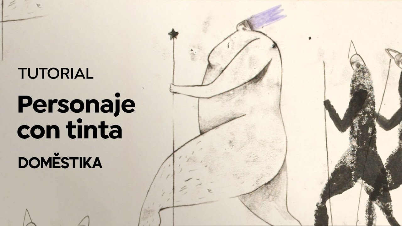 TUTORIAL Ilustración | Cómo Ilustrar un Personaje con Tinta | Alejandra Acosta | Domestika