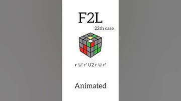 F2L 22th case from CFOP animated #cubealgorithms #cfop Animated tutorial