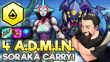4 A.D.M.I.N. - AP Crit Soraka Carry!! | TFT Monsters Attack | Teamfight Tactics