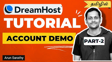 DreamHost Tutorial - Account, Control Panel, and Settings Overview (Tamil) - Part 2