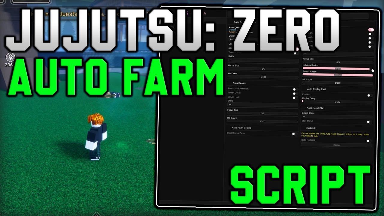 [⚡ОБНОВЛЕНИЕ] Jujutsu: Zero Script Auto Farm, Kill Aura & Infinite Spins [Roblox 2026]