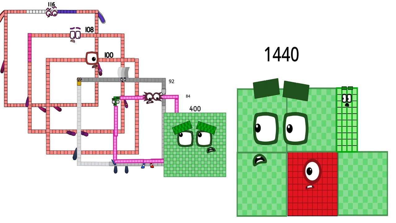 Математика Numberblocks: Серия 7 Numberblocks | Команда шагов серии 7 Numberblocks | УРОВЕНЬ 2 | ...