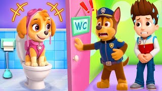 Paw Patrol Ultimate Rescue🚦Skye is Stuck! Chase and Ryder Need to Get Into the Bathroom!🌈Rainbow 3
