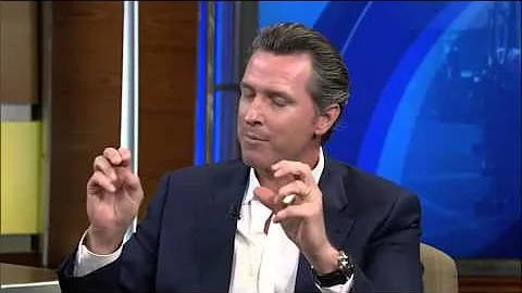 Lt Gov Gavin Newsom talks with ABC7 News Cheryl Je...