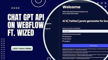 Chat gpt 3.5 api integration on Webflow with Wized 2.0 - 2024