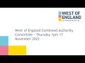 West of england combined authority committee