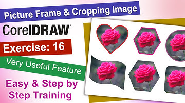 Picture Frame and Cropping image in Corel Draw Exercise. No. 16 | YN Tutor