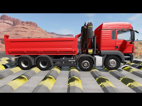 Cars vs Numerous Speed Bump #2- BeamNG.Drive