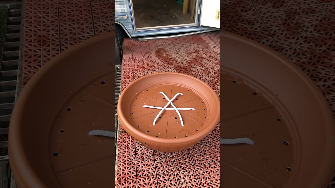 DIY wicking Self-watering fabric pot base 