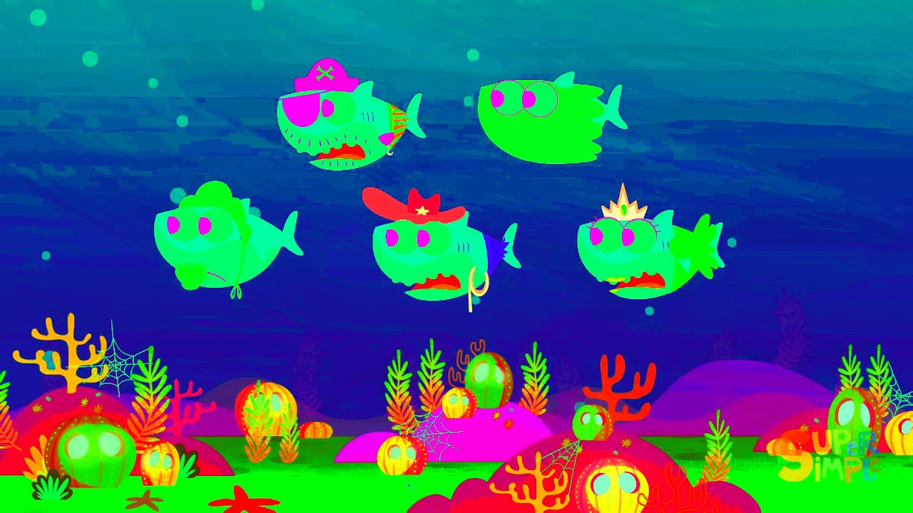Baby Shark Halloween Little Fishies Shark Swim Away Super Simple: -( Sponsored by Preview 2 Effects)