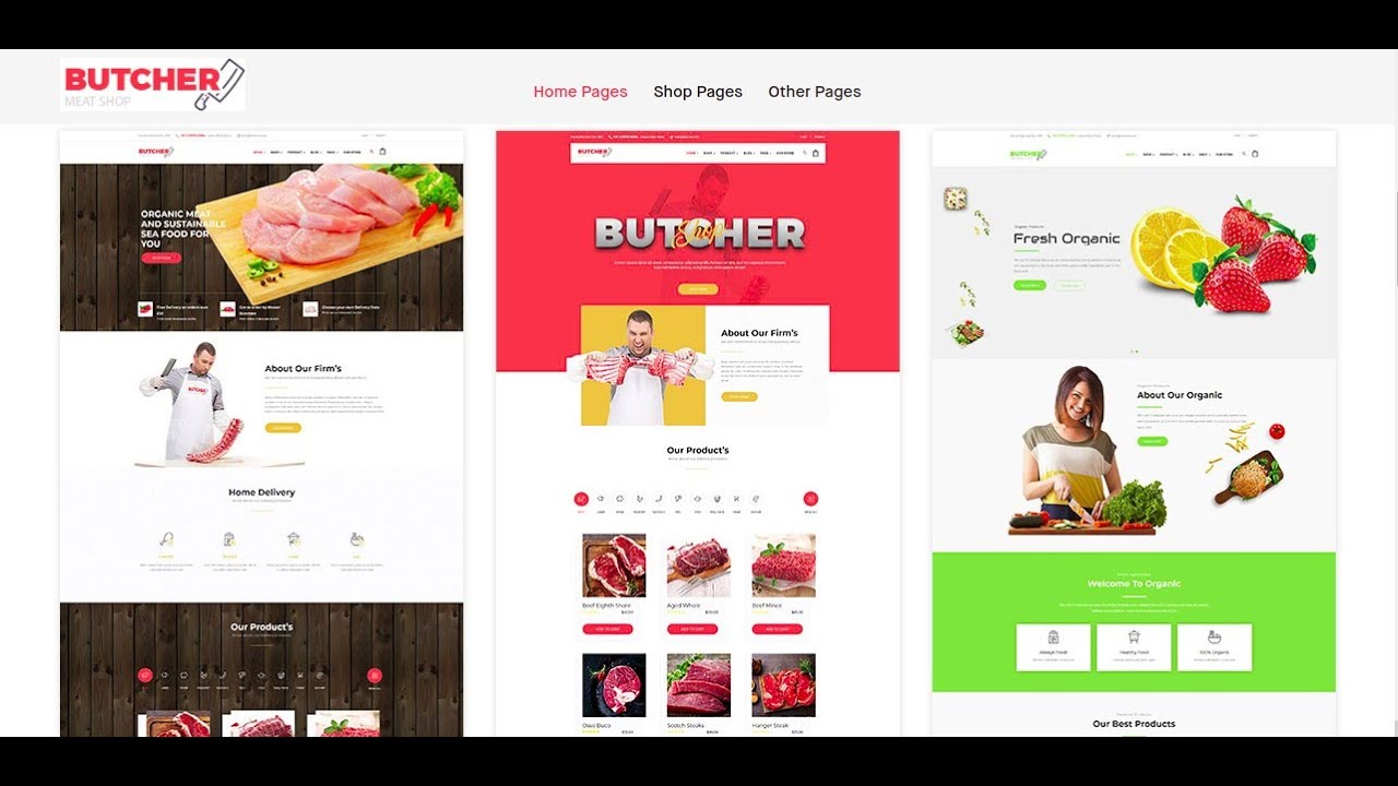 video Butcher – Meat Shop WooCommerce WordPress Theme