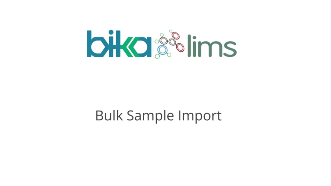 Bulk Sample Import
