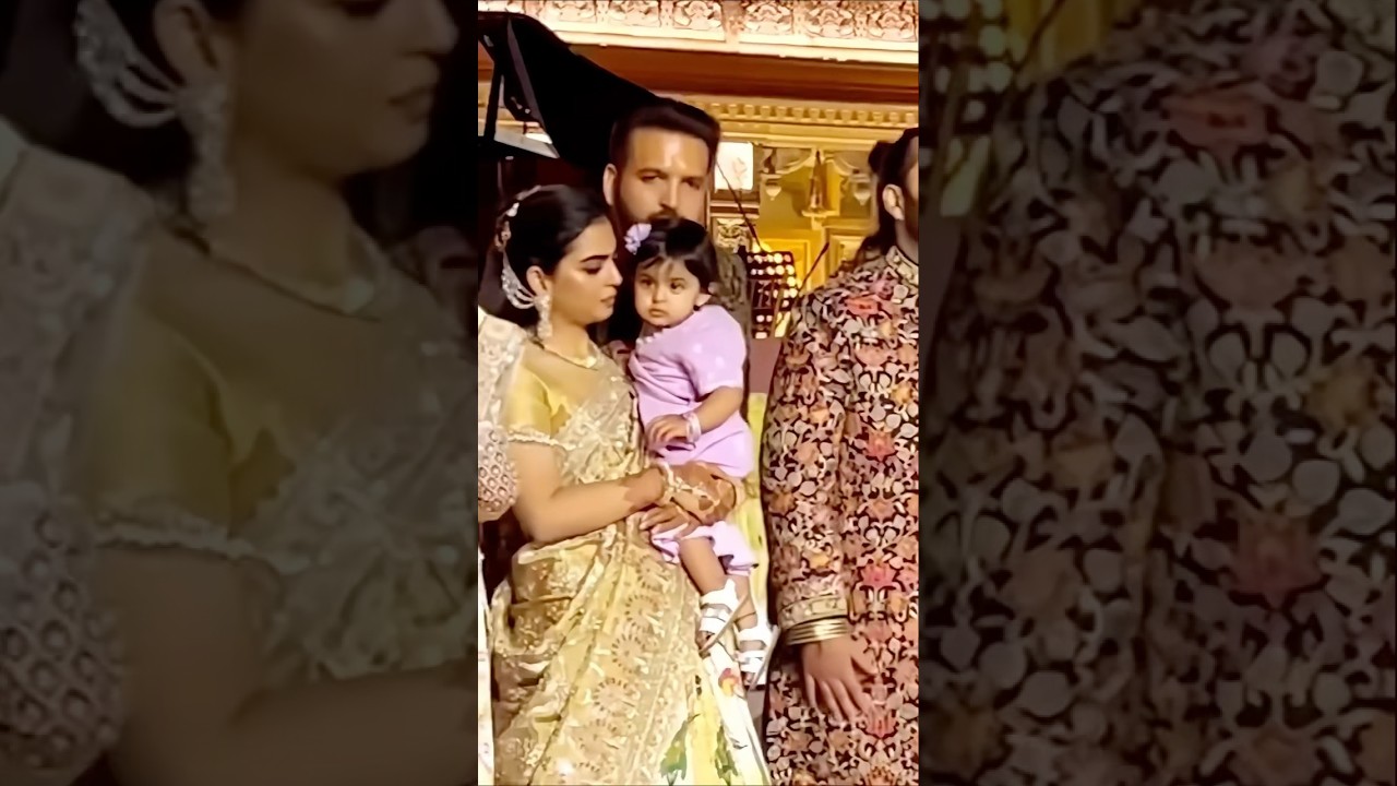Isha Ambani, Anand Piramal & Daughter Aadiya The little princess completes their world,