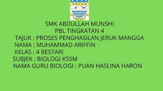 PBL BIOLOGI TINGKATAN 4