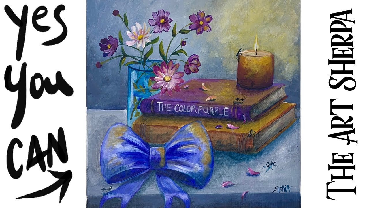 The Color Purple 🌟🎨 How to paint acrylics for beginners