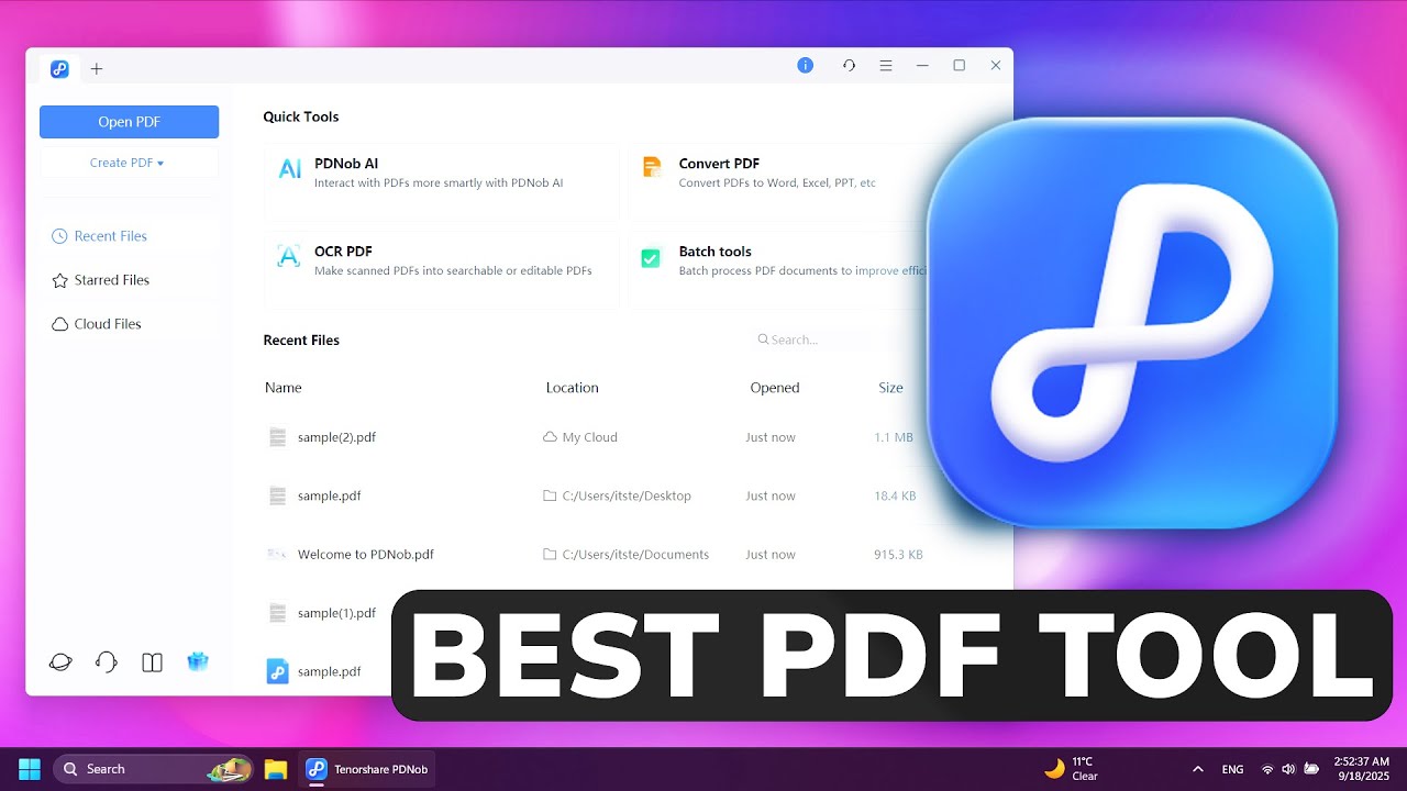 Best PDF Editor for Windows 25H2 | Tenorshare PDNob Review