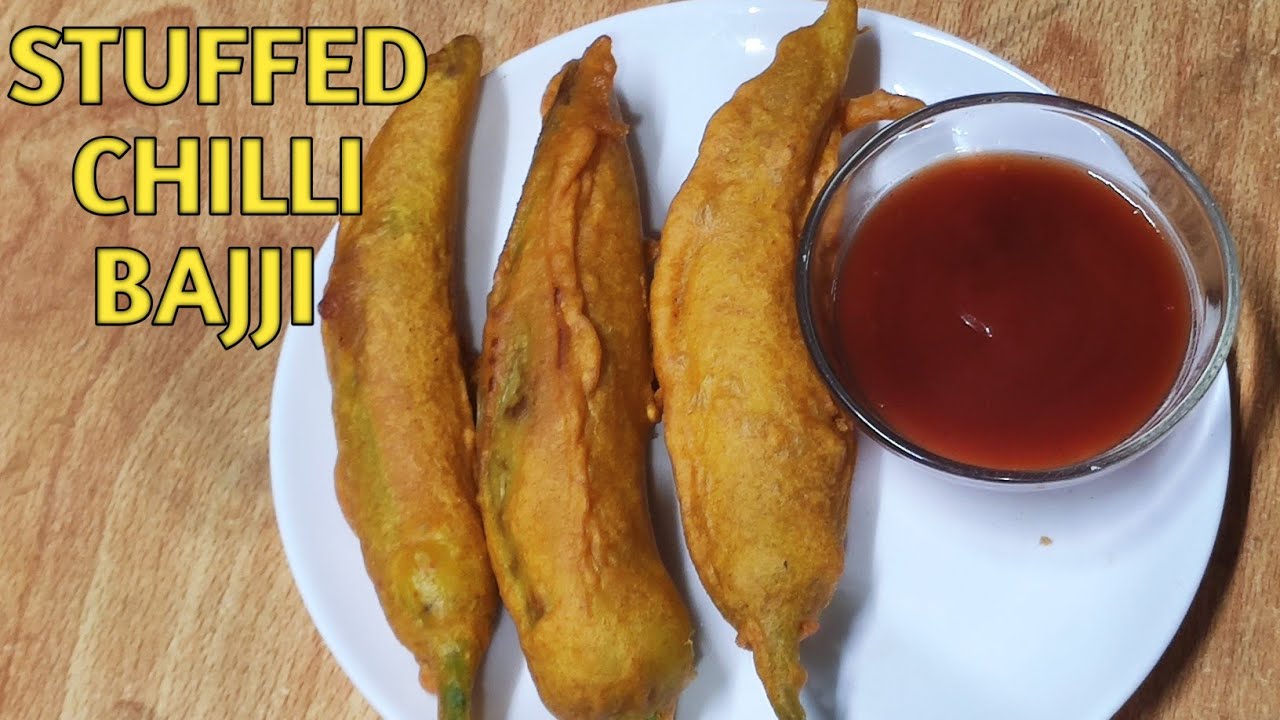 Stuffed Chilli bajji/stuffed mirchi bajji/milagai bajji - YouTube