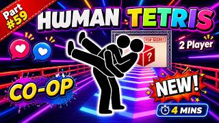 Human Tetris 2 Player Co-op 💏 | 4 Min Interactive Warm Up Game | Couple Challenge PART-61 screenshot 5