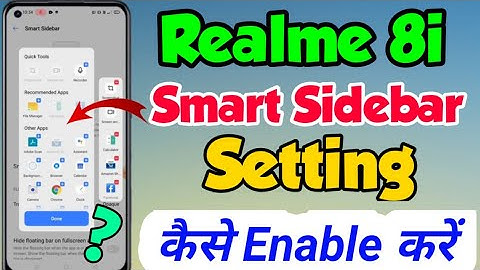 Realme 8i me Smart Sidebar Setting Kaise enable kare | how to enable Smart Sidebar in Realme 8i