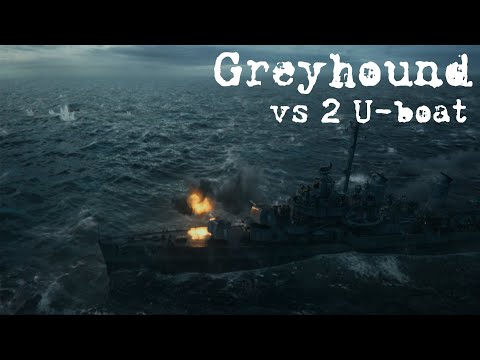 Greyhound(2020) scene - Greyhound vs 2 U-boats