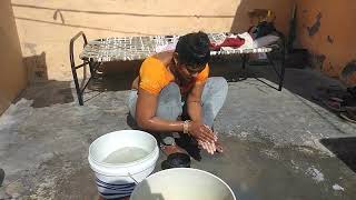 Bathing With Hair Bun Style Village Life Vlog Bathing Girl In Home Tips For Washing Your Face