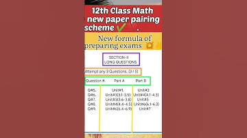 12th class math pairing scheme 2023|2nd year paper pattern of math 2023#pairingscheme2023#maths