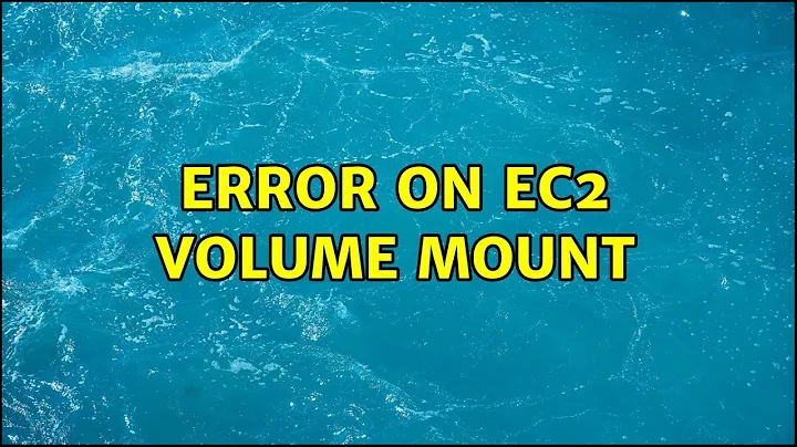 Error on ec2 volume mount